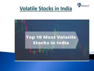 Most Volatile Stock in India 2023