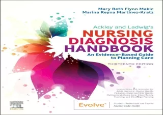 EBOOK READ Ackley and Ladwig’s Nursing Diagnosis Handbook: An Evidence-Based Gui