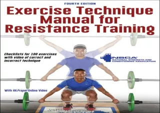PDF DOWNLOAD Exercise Technique Manual for Resistance Training
