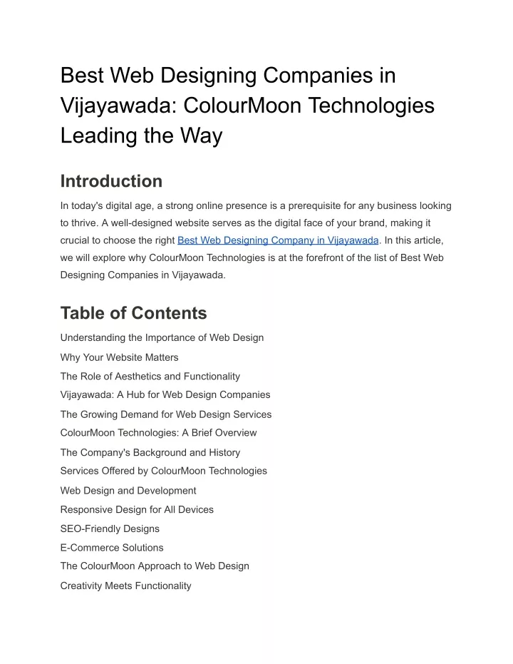 best web designing companies in vijayawada