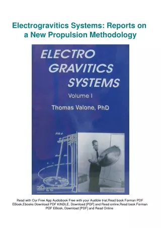 Download PDF Electrogravitics Systems Reports on a New Propulsion Methodology