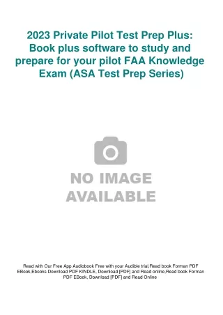 [PDF] DOWNLOAD 2023 Private Pilot Test Prep Plus Book plus software to study and