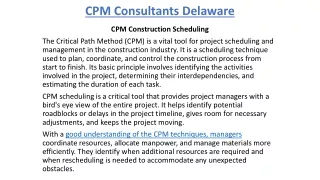 CPM Consultants Delaware