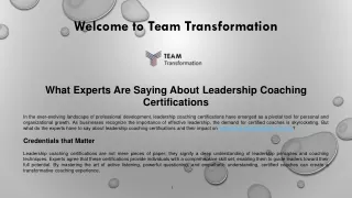 What Experts Are Saying About Leadership Coaching Certifications