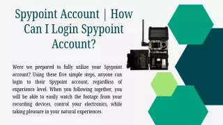 Spypoint Account  How Can I Login Spypoint Account