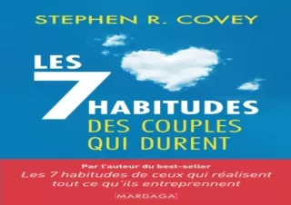 PDF DOWNLOAD Les 7 habitudes des couples qui durent (French Edition)