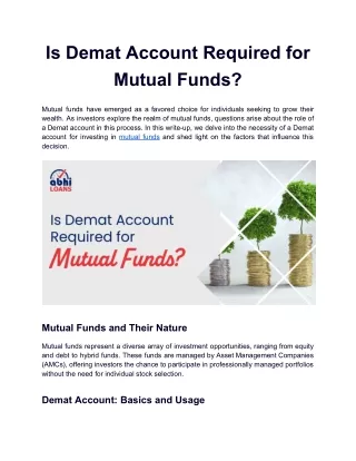 Instant Loan Against Mutual Funds online