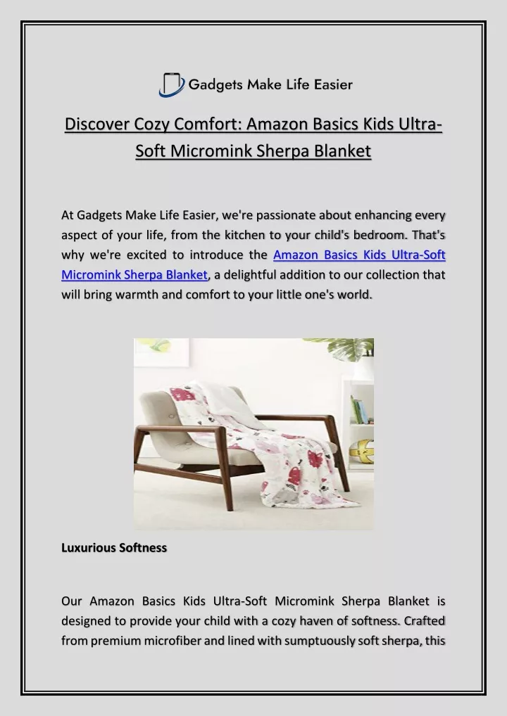 discover cozy comfort amazon basics kids ultra