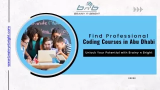 Find Professional Coding Courses in Abu Dhabi | Brainy N Bright