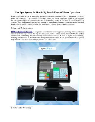 how epos systems for hospitality benefit front