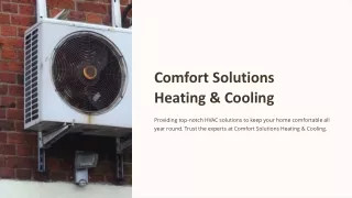 Comfort Solutions Heating & Cooling