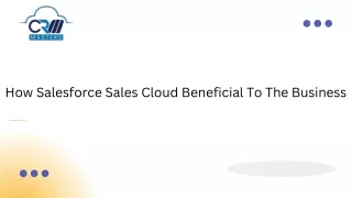 How Salesforce Sales Cloud Beneficial To The Business
