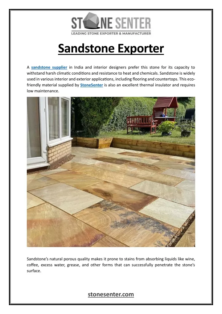 sandstone exporter