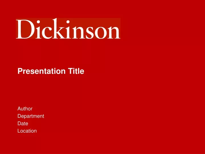 presentation title