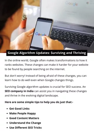 google algorithm updates surviving and thriving