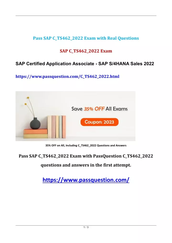 pass sap c ts462 2022 exam with real questions