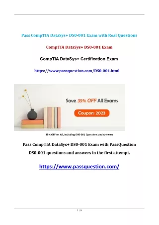 pass comptia datasys ds0 001 exam with real