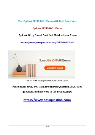 pass splunk splk 4001 exam with real questions