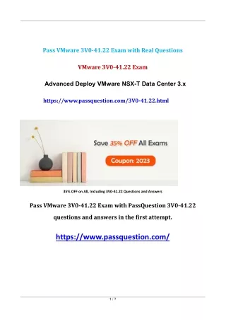 pass vmware 3v0 41 22 exam with real questions