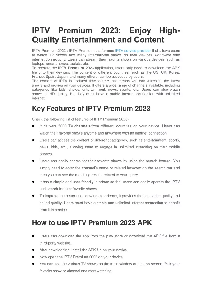 iptv premium 2023 enjoy high quality