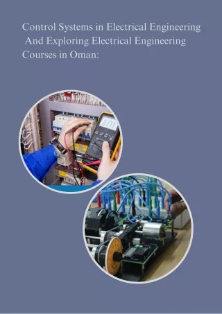 Control Systems in Electrical Engineering And Exploring Electrical Engineering Courses in Oman