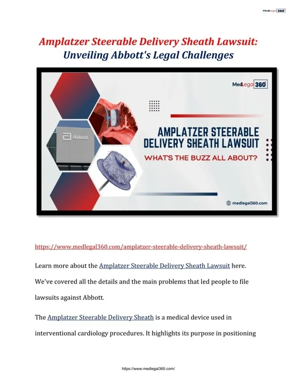 PPT - Amplatzer Steerable Delivery Sheath Lawsuit: Unveiling Abbott's ...