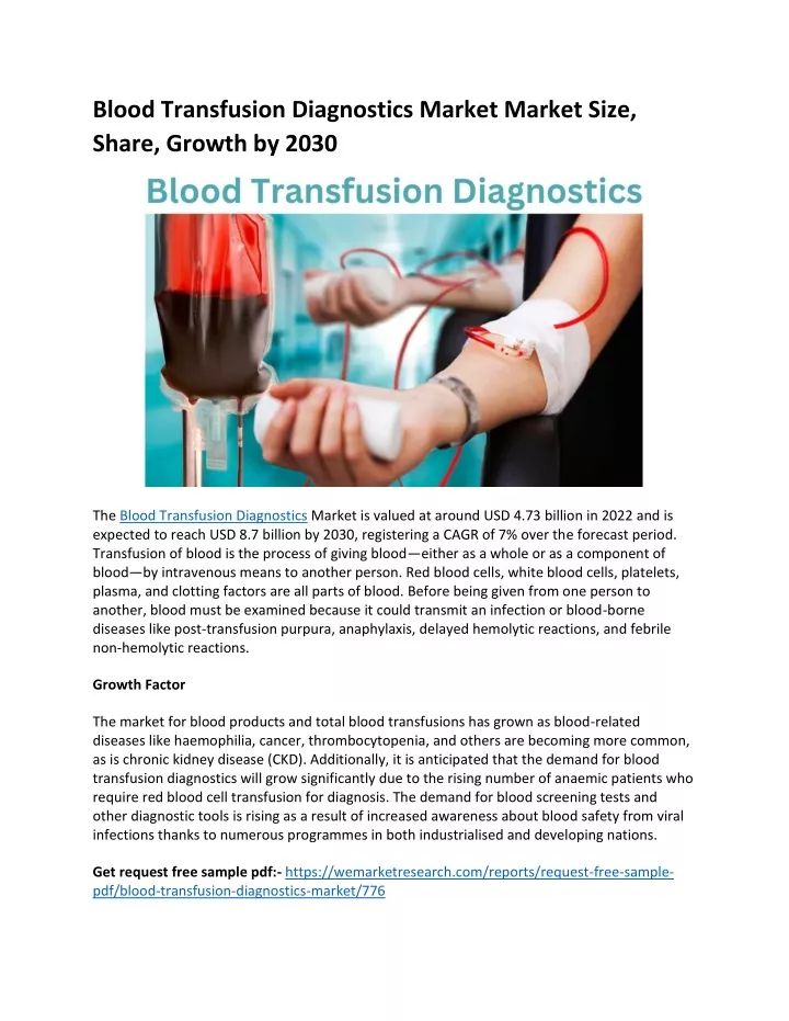 blood transfusion diagnostics market market size