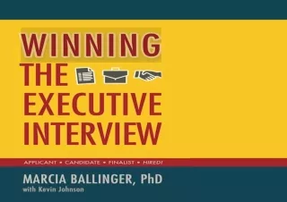 DOWNLOAD [PDF] Winning the Executive Interview