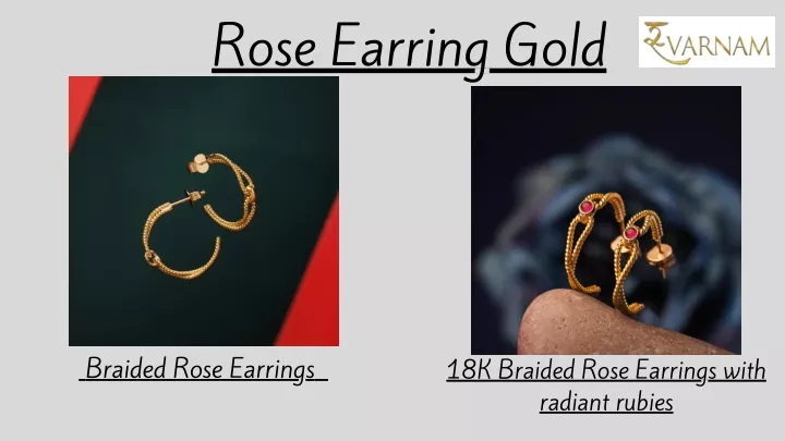 rose earring gold