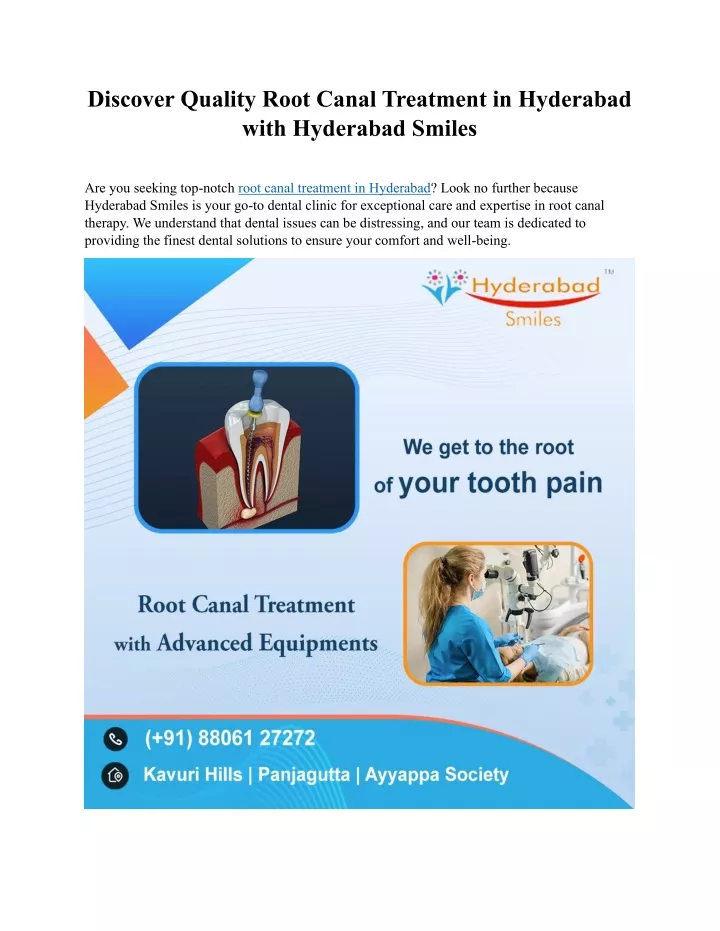 discover quality root canal treatment