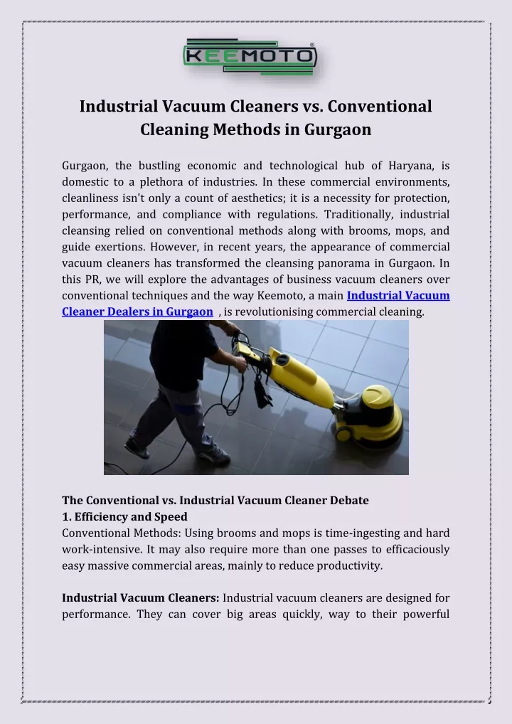 industrial vacuum cleaners vs conventional