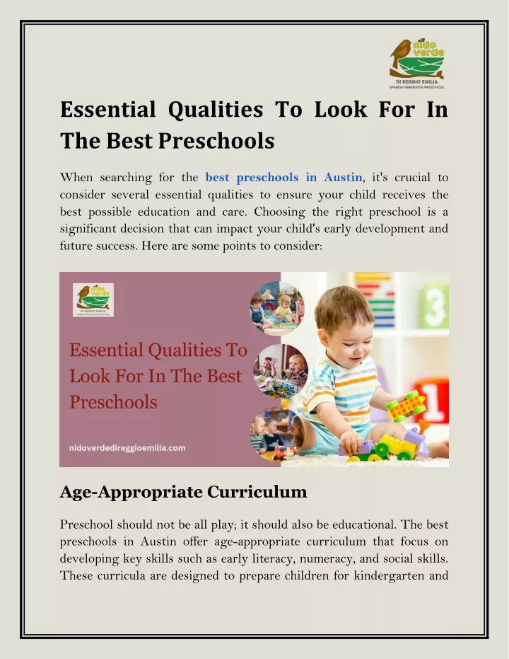 essential qualities to look for in the best
