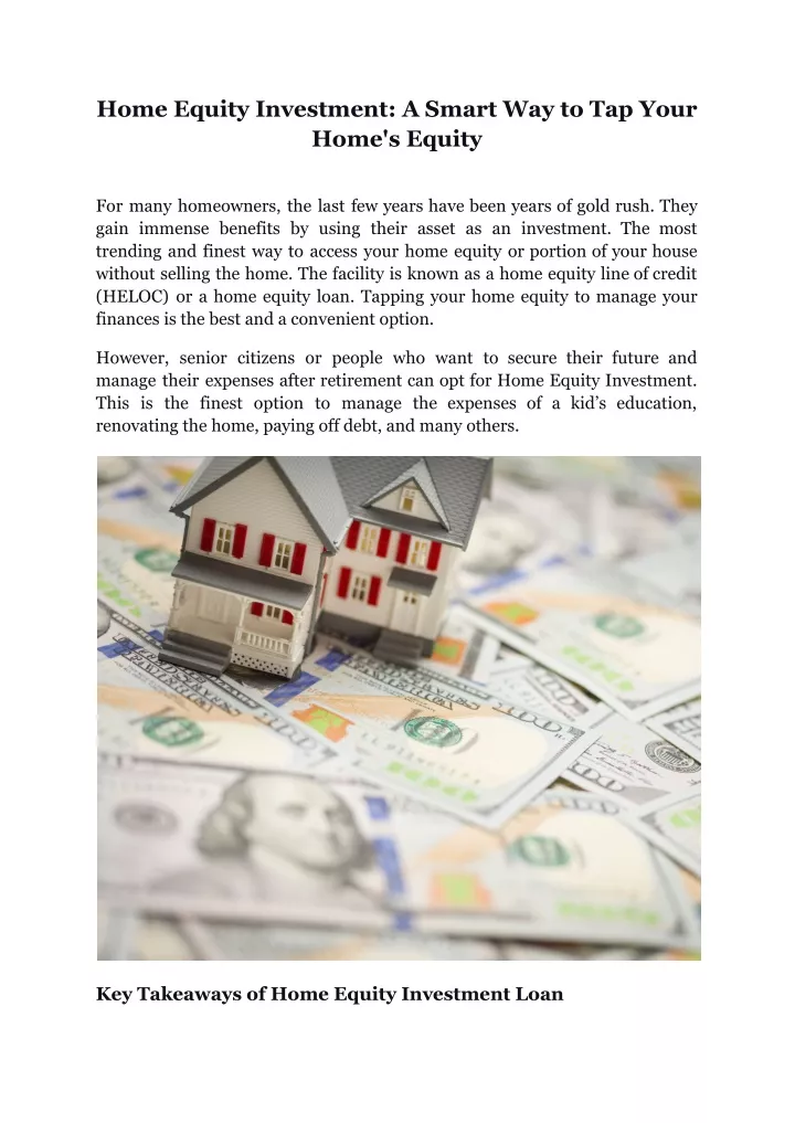 home equity investment a smart way to tap your