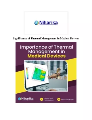 Significance of Thermal Management in Medical Devices