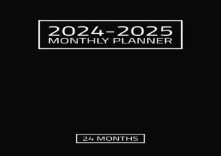 [EPUB] DOWNLOAD 2024-2025 Monthly Planner: Two Year Calendar Organizer (from January 2024 to December 2025) With Black C