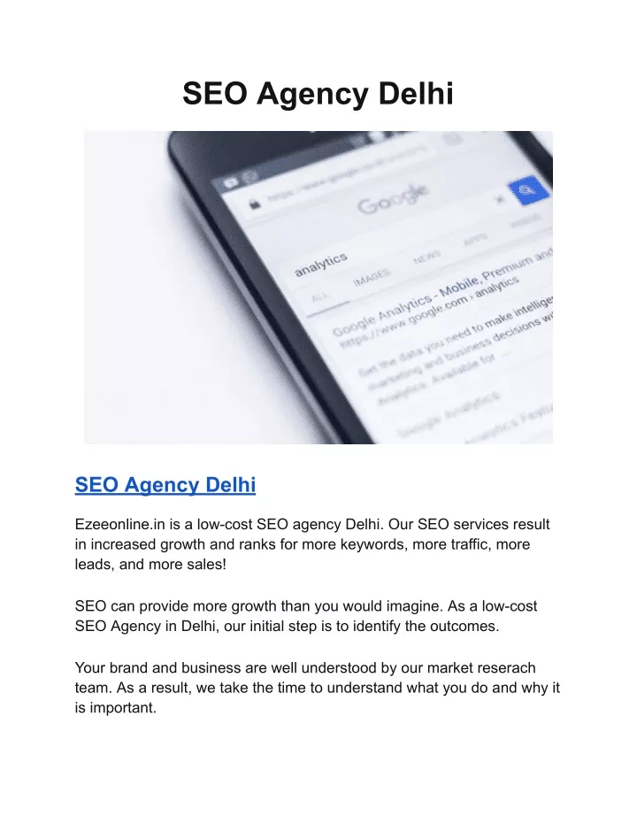 seo agency delhi