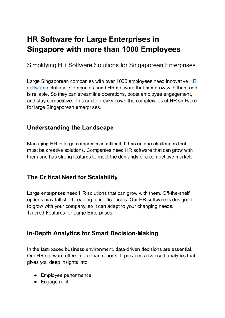 hr software for large enterprises in singapore