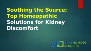 Soothing the Source Top Homeopathic Solutions for Kidney Discomfort