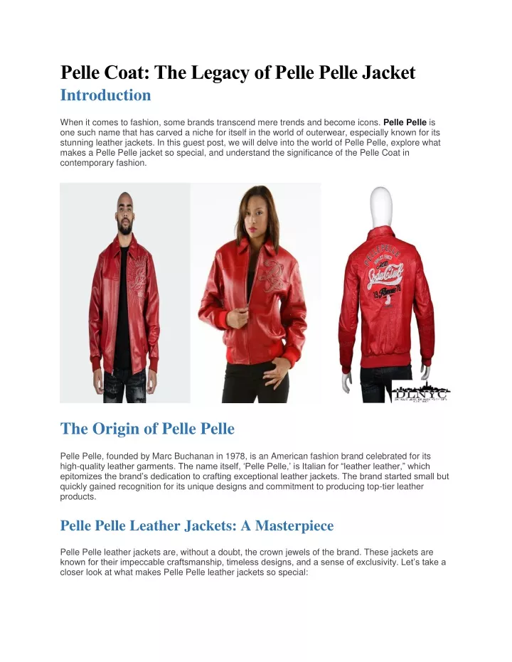 pelle coat the legacy of pelle pelle jacket