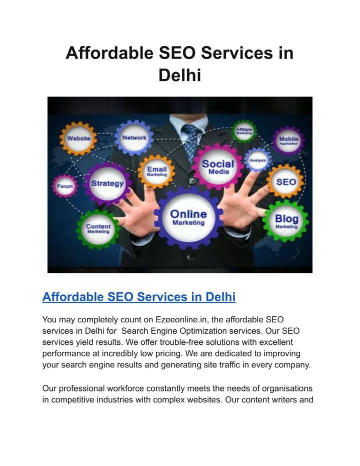 affordable seo services in delhi