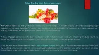 active keto gummies chemist warehouse