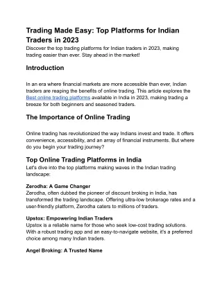 Trading Made Easy_ Top Platforms for Indian Traders in 2023