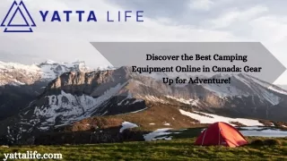 Exploring the Great Outdoors: Your Guide to Camping Equipment Online in Canada