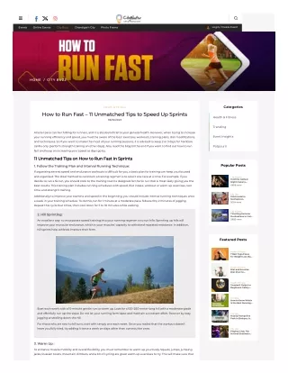 Professional Tips for Increasing Running Speed