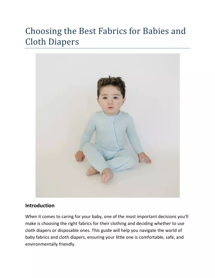 choosing the best fabrics for babies and cloth