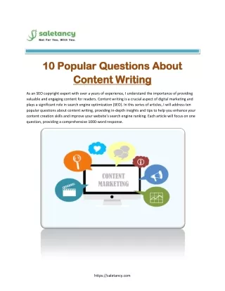 10 popular questions about 10 popular questions