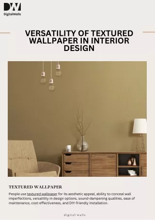 Versatility of Textured Wallpaper in Interior Design