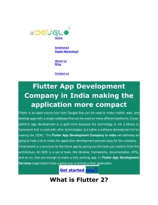 Top Flutter App Development Services in India _ Deuglo