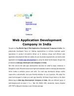Web Application Development Services in India _ Web App - slide 1