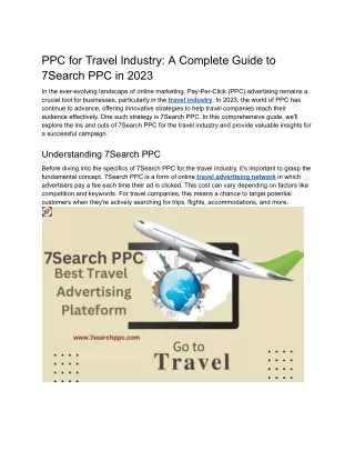 PPC For Travel Industry
